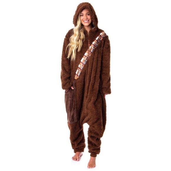 P Jammy Chewbacca XXL/XXXL Costume Pajamas Union Suit Sleep Suit Soft Fuzzy Cozy - Picture 1 of 8